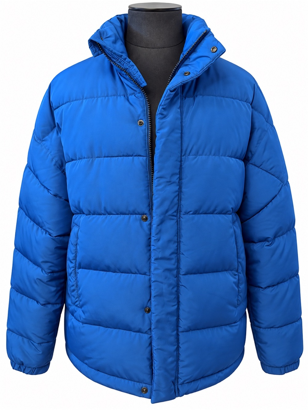 Men's Electric Blue Quilted Puffer Jacket